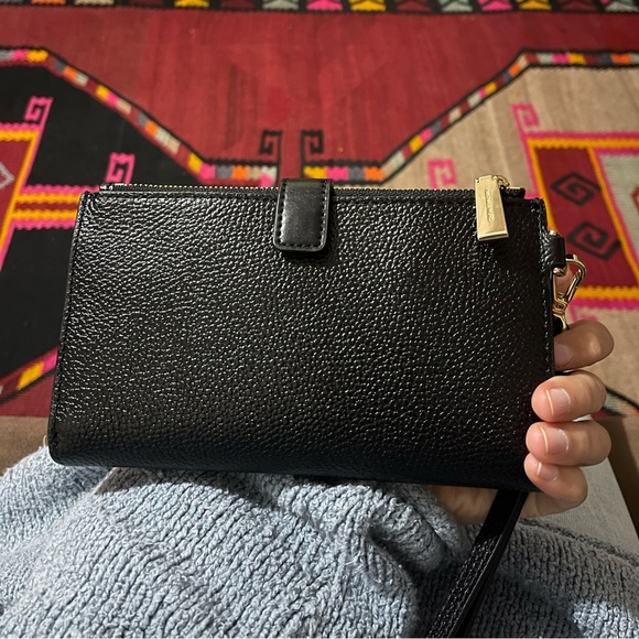 NWOT Michael Kors black pebble double zip wristlet/wallet - Picture 5 of 5